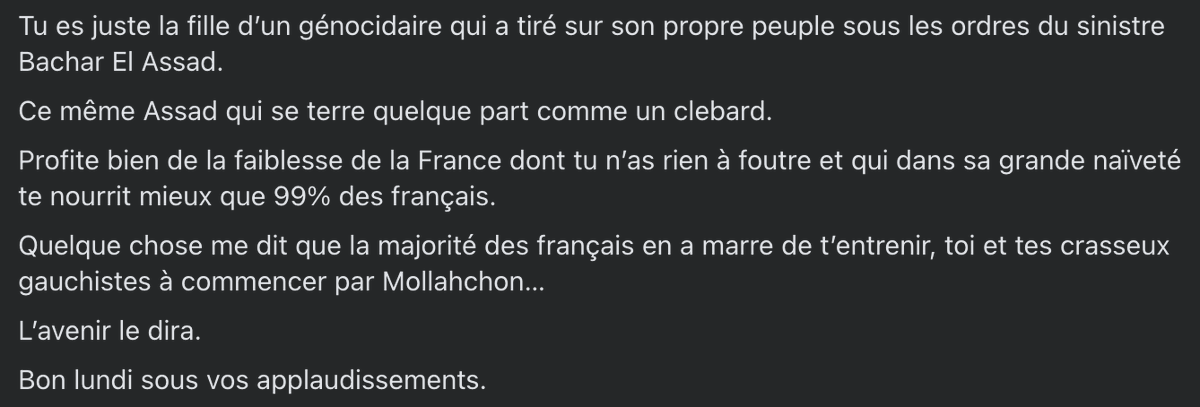 Dr_FACTS_PhD's tweet photo. Message à l'IslamoNazi #RimahASSan par le très inspiré @ValeryZeitoun 

#LFI #LaFranceIslamiste #LaFranceInsoumise #GaucheDoriot #FachoCommeDoriot #Méluche #Mélenchon #Doriochon #LiderMinimo #Terrorisme #Jihad https://t.co/9rj6TvfC1q