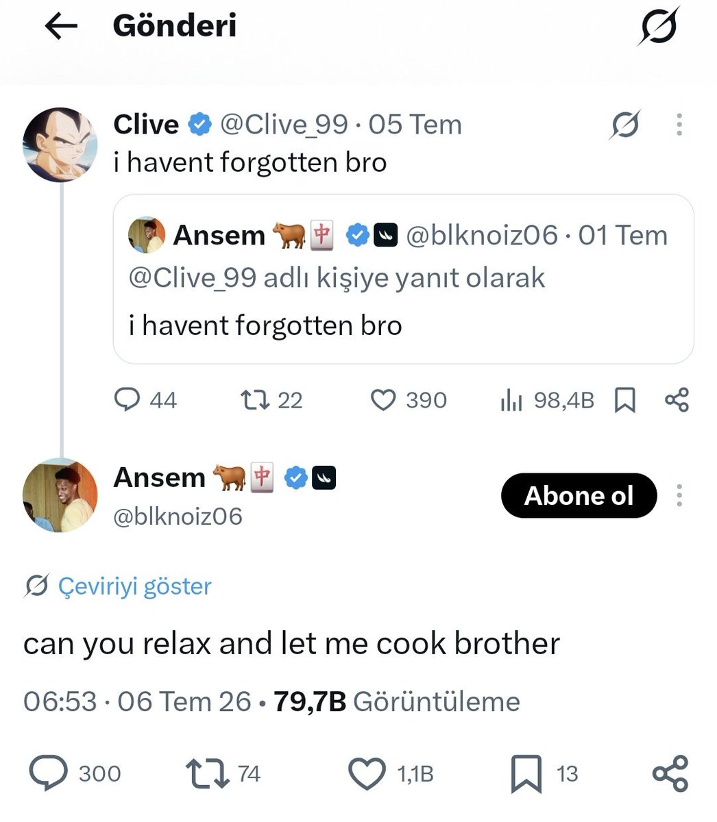 GAMASY's tweet photo. @blknoiz06 We’re waiting for you in The Bagworkers waiting room, chef. Are you still cooking? $CLIVE @Clive_99 https://t.co/W1LGbKrTYg