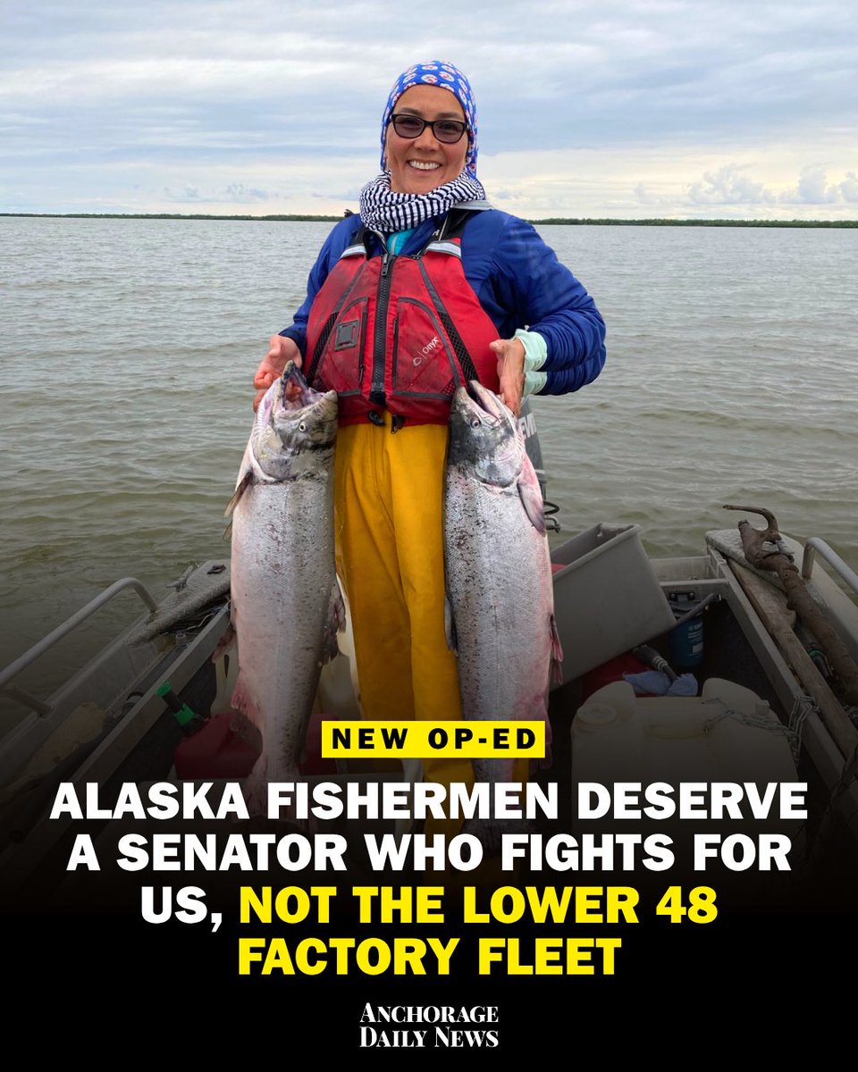 MaryPeltola's tweet photo. Bill is a third-generation Alaska fisherman. He’s seen firsthand how Lower 48 factory trawlers have collapsed our runs and gutted our fisheries.

Proud to fight against the trawling industry for fishermen like him.
https://t.co/JzWDMXcWhE https://t.co/WhyvSAWsIH