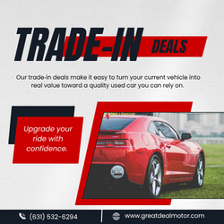 GreatDealMotors's tweet photo. We’ll Buy Your Car – Sell or Trade-In – Get an Instant Offer Today!
#UpgradeYourRide #CarDealSavings #BestTradeInValue #AutoTradeInDeals #DriveAwayHappy https://t.co/3onPVRXwgV
