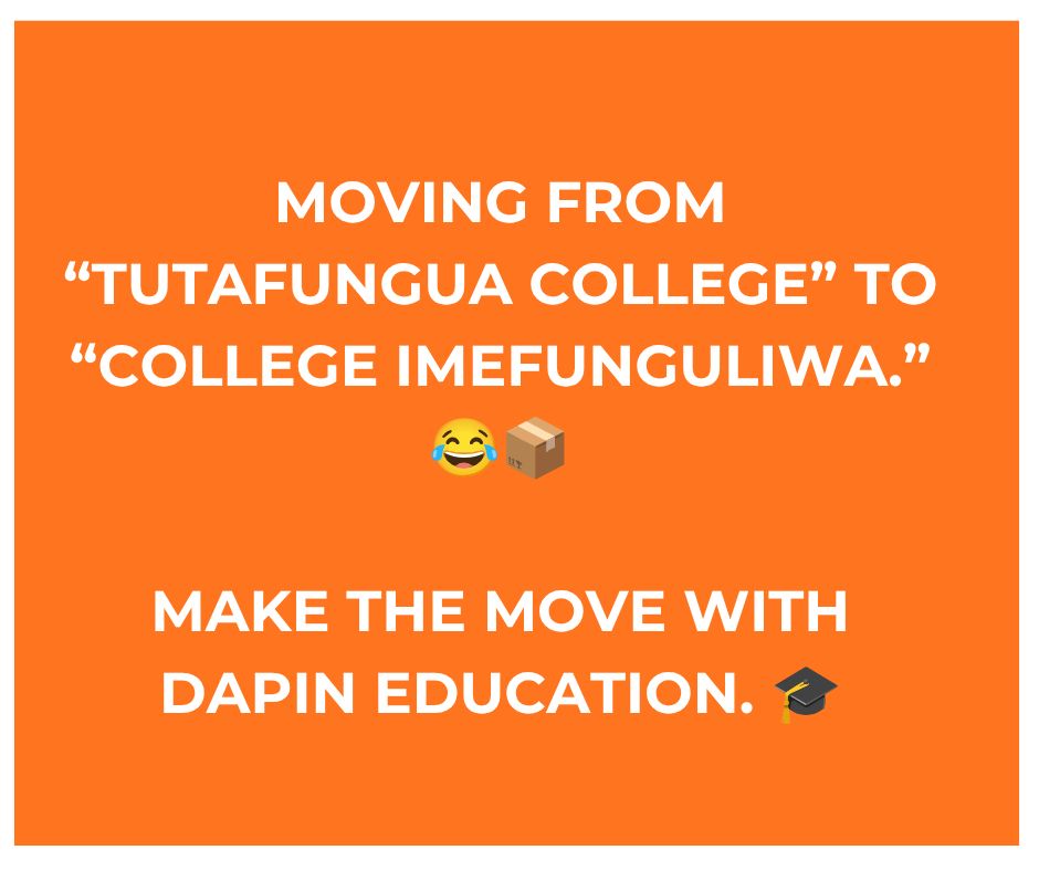 DapinEdu's tweet photo. Heha Movers helps you move. 😂📦
Dapin Education helps move your college idea from “tutafungua” to “imefunguliwa.”🎓
Ready to make the move? We’ve got you.
#DapinEducation #TVETKenya #CollegeKenya #TVET #EducationKenya https://t.co/qRUaXlzO4J