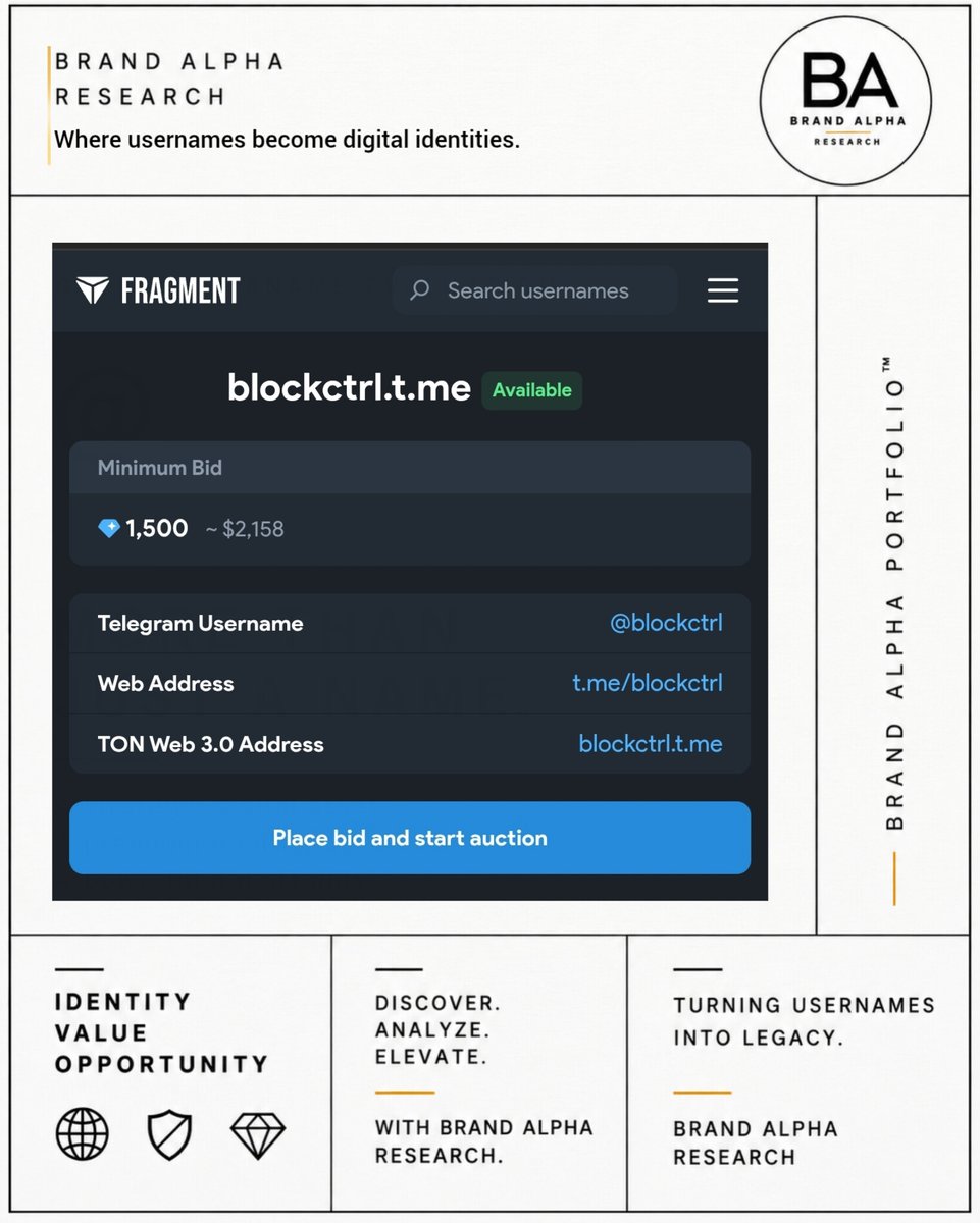 BRAN_DALPHA's tweet photo. Web3 is decentralized.
But who controls the layer?
@ blockctrl
Look closer...
Identity→Positioning→Use Case→
Brand Potential→Fragment Ownership
🔥 #BlockCtrl
#Web3
#Telegram
#DigitalAsset
#DigitalIdentity
#Blockchain https://t.co/IPj0TxAxgz