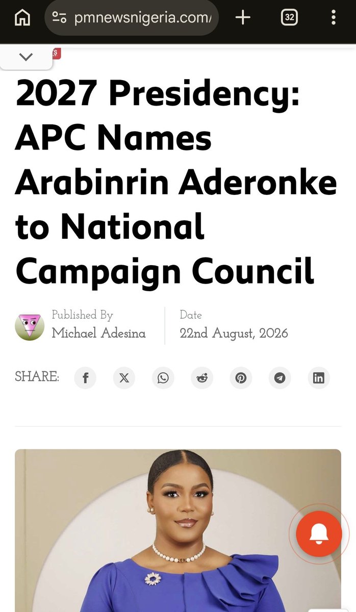 AderonkeW's tweet photo. A Woman. A Mandate. A Responsibility.

Congratulations to my humble self on my nomination as a Member of the 2027 APC National Campaign Council, where I will serve as Coordinating Secretary, Strategic Communications.

I receive this responsibility with profound gratitude, humility and an unwavering sense of purpose.

As a woman, I understand that leadership is not simply about occupying a seat at the table; it is about bringing competence, courage, perspective and results to the table. I am deeply honoured to have been entrusted with this responsibility, and I do not take the confidence reposed in me for granted.

My heartfelt appreciation goes to everyone who believed in me, advocated for me, supported my nomination and played a part in making this possible. Your trust means more to me than words can adequately express. I am humbled by the confidence bestowed upon me, and I am determined to justify that confidence through hard work, loyalty and results.

This is not just an appointment; it is a call to service. An opportunity to contribute my voice, experience and strategic communication expertise to our collective mission.

A woman. A voice. A strategist. A servant-leader.

The work begins. The mandate is clear. Renewed Hope 2.0.

I am ready. 🇳🇬