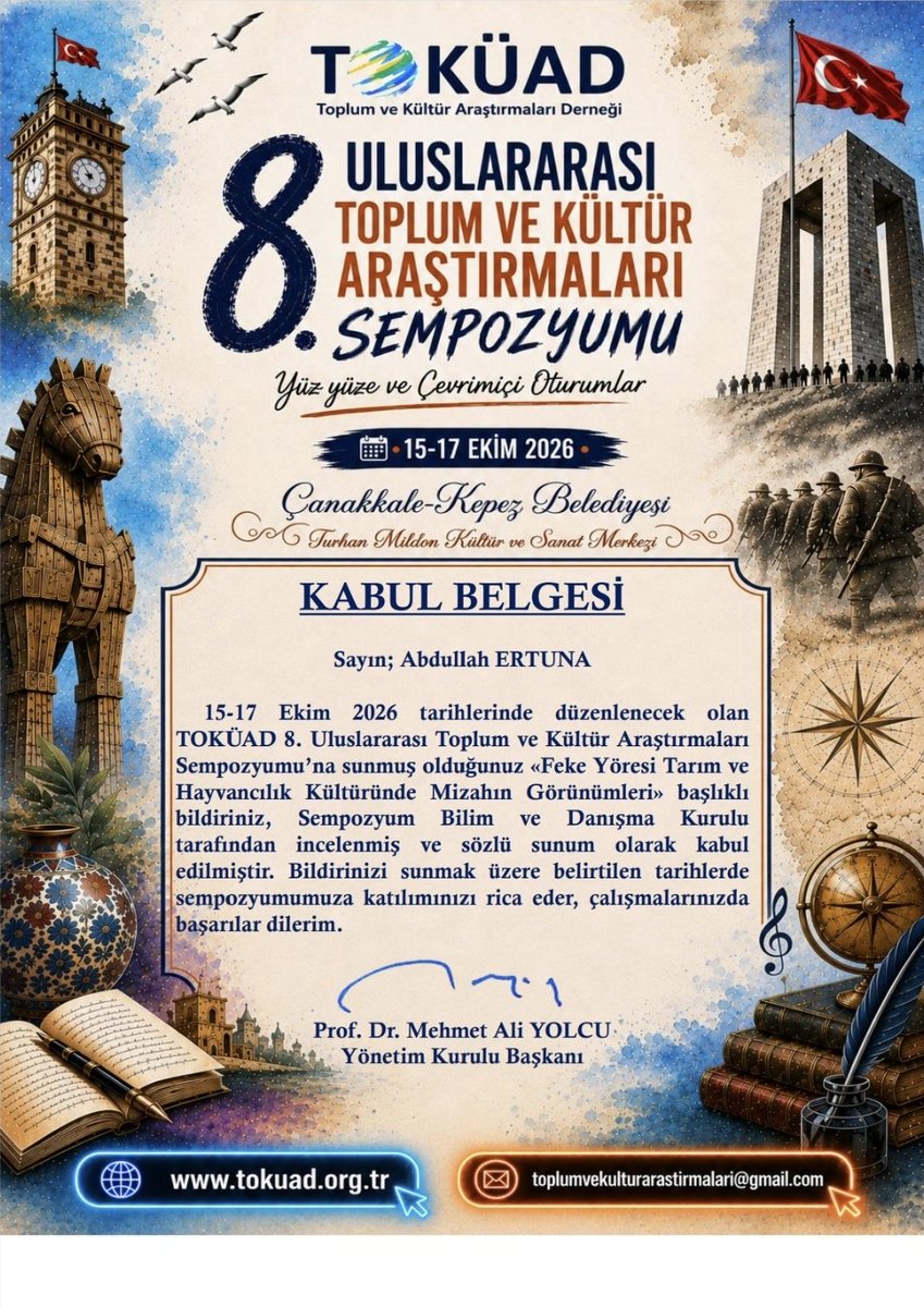 ertuna_abdullah's tweet photo. Yerel kültürümüzün zenginliğini akademik platformlara taşımaya devam ediyoruz. 🎓
​"Feke Yöresi Tarım ve Hayvancılık Kültüründe Mizahın Görünümleri" başlıklı bildirimimizle 15-17 Ekim tarihlerinde 8. Uluslararası Toplum ve Kültür Araştırmaları Sempozyumu'nda olacağız. https://t.co/Ugh5WxLudT