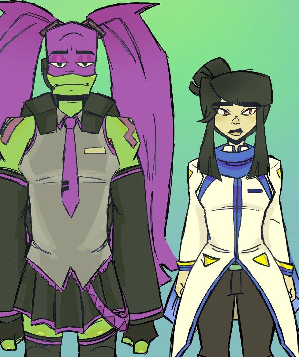 supprtchn's tweet photo. Mikutello y Kaital 😭🙏

#vocaloid #rottmnt #oc https://t.co/0e35VhnlLI