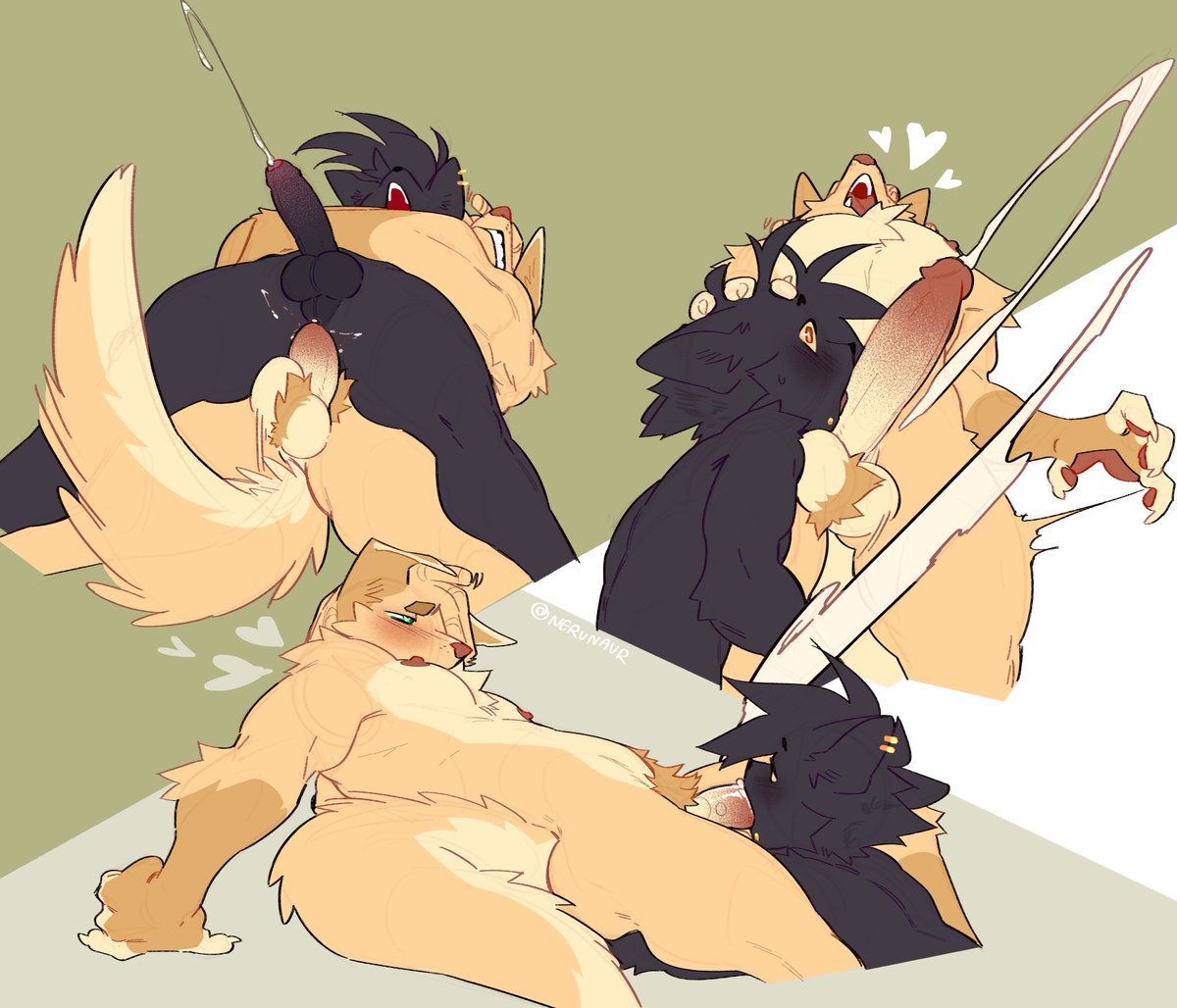 nerunaur's tweet photo. So this is what happens when you get the most submissive man ever to top :))
(he/him for Sol, they/them for Midnight) https://t.co/aQHDsThHBX