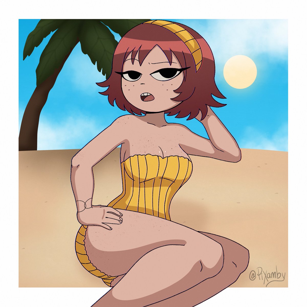 Pixamby's tweet photo. 🏖️ Kim Pine #ScottPilgrim https://t.co/GnEHE3Yj1E