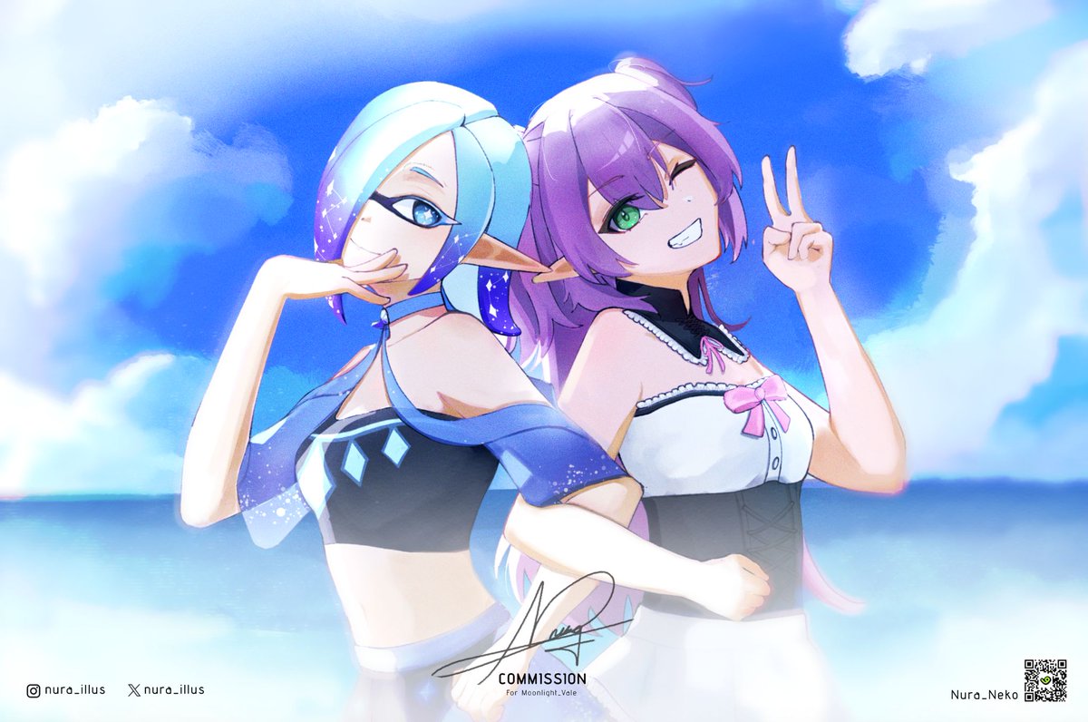 sophievirelle_'s tweet photo. Just wanted to say a huge thank you to @Nura_Illus for creating this beautiful piece for us! You absolutely nailed every detail and I genuinely love how it turned out. 💜

And thank you @Moon_vale_ for being my art partner and such a good friend. I’m so happy we got to share this https://t.co/n2pji0MigR