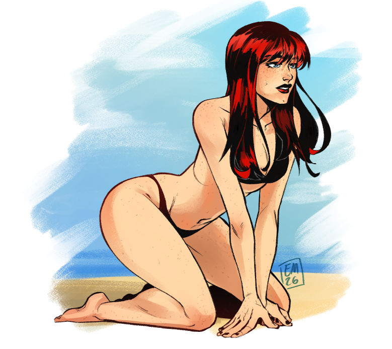 JasperLore_'s tweet photo. MJ Beach photoshoot comm https://t.co/CKHtQB1d7j