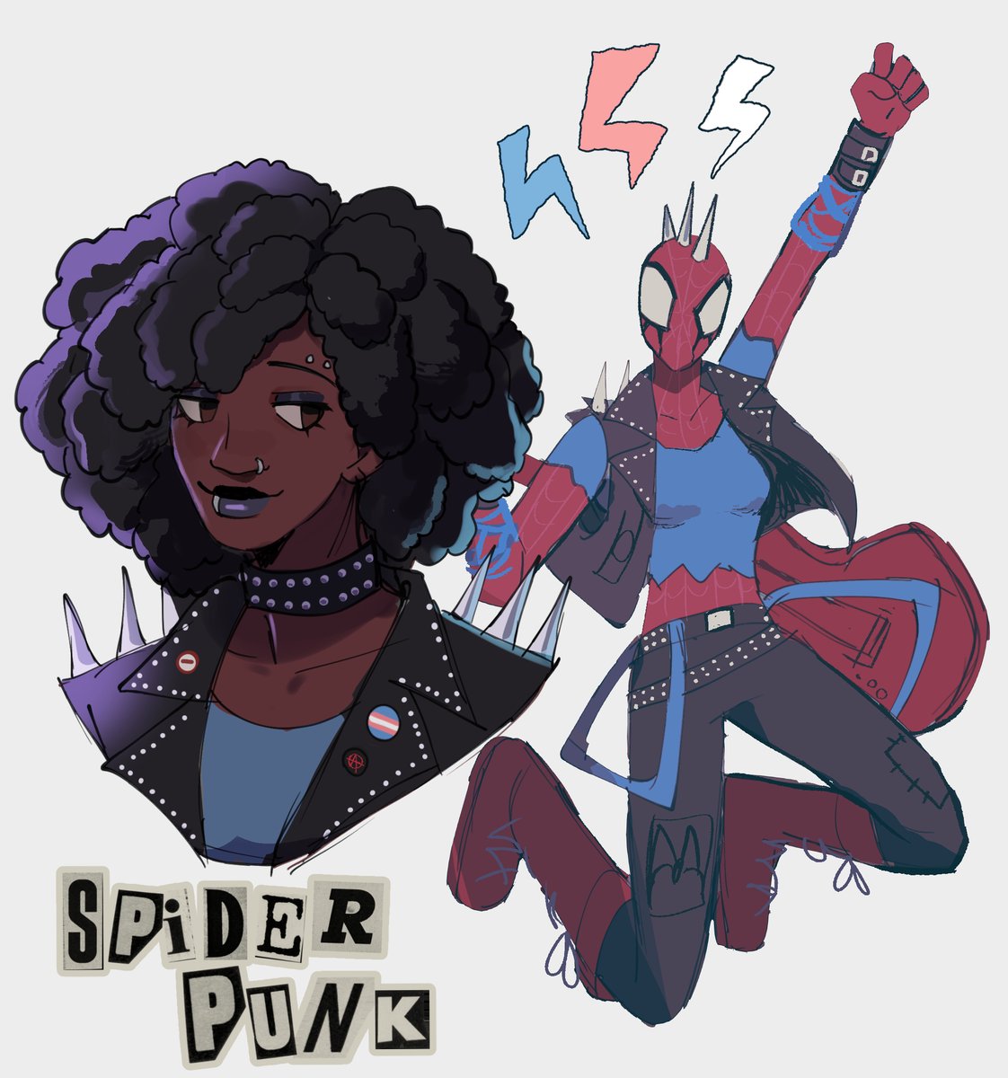Guyinthesky_'s tweet photo. Transfem spiderpunk anyone? https://t.co/NuyYv5i8tS
