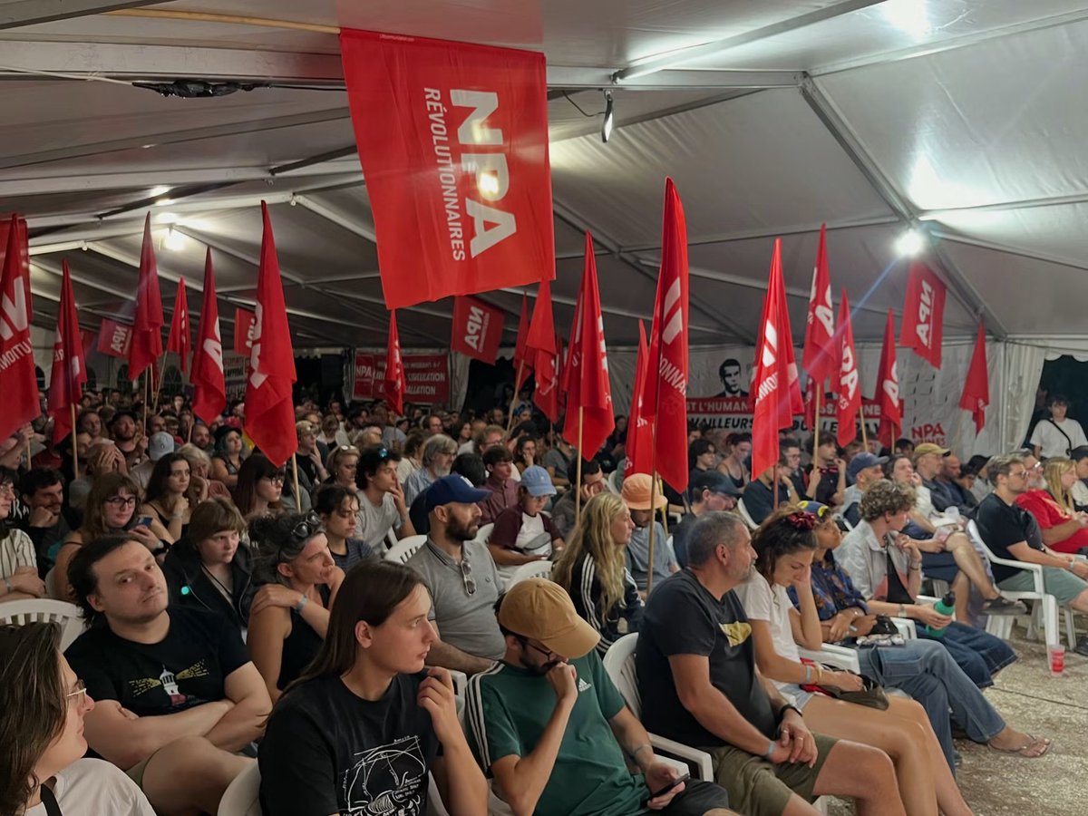 GaelQuirante's tweet photo. Beaucoup de travailleurs, de travailleuses et de jeunes aux 4e Rencontres d’été révolutionnaires du NPA Révolutionnaires @npa_revo & @npajeunes_revo , même plus que ce qui était attendu ! 

Notre quatrième camp d’été s’ouvre ce soir et promet 4 jours de débats politiques, d’actualité, stratégiques pour préparer la rentrée et nos luttes. C’est aussi un moment précieux pour se préparer à la campagne présidentielle qui vient, dans laquelle nous serons présents, face à tous les représentants de nos exploiteurs, avec nos camarades @SelmaLabib et @GaelQuirante pour défendre les perspectives révolutionnaires !
