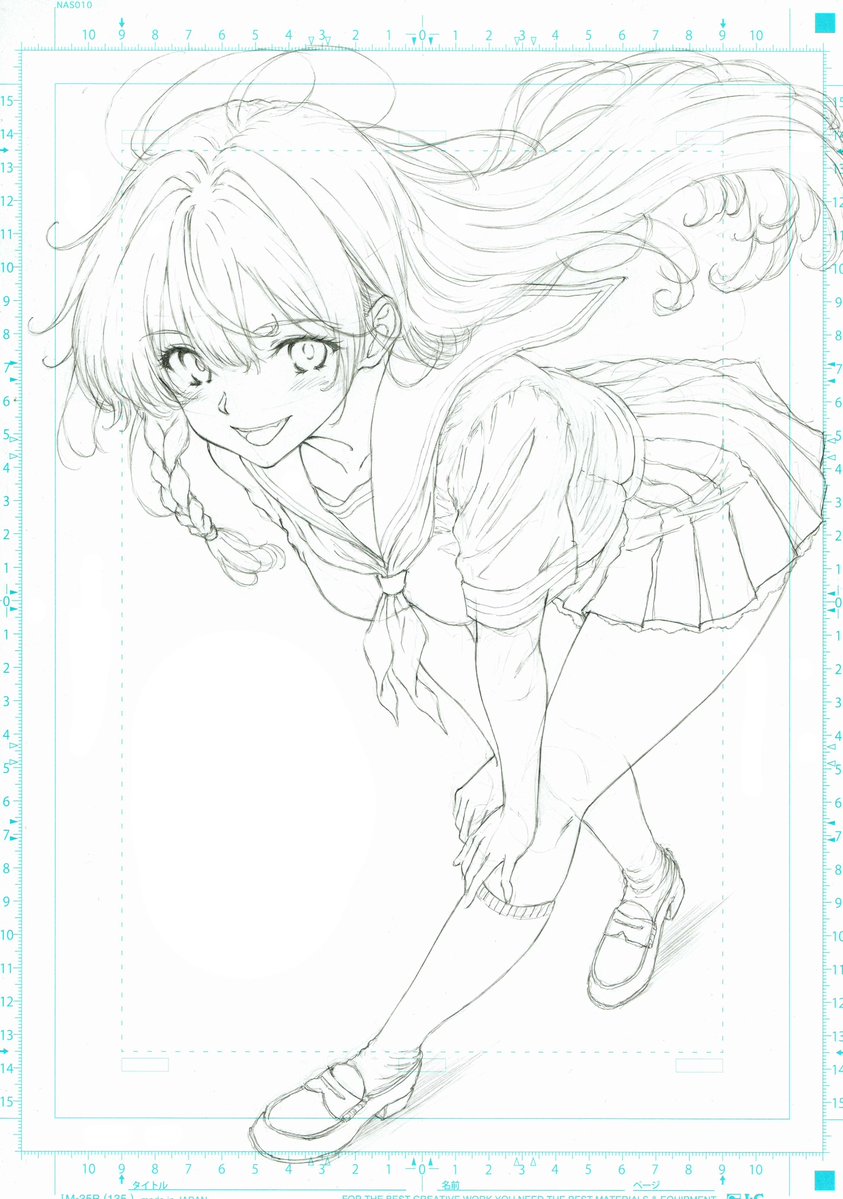 hDHftcqXvloGXEu's tweet photo. おはよ～ぐるとぉ( ｀ー´)ノ☆彡
新作ラフの三条胡桃ちゃんのイラストです。
このアングルは難しかったですね。
途中やめようかと思ったくらいｗ
なんとか描けましたわ🥰

#絵描きさんと繋がりたい 
#絵柄が好みって人にフォローされたい 
#イラスト好きさんと繋がりたい https://t.co/DIEHqxCnOo