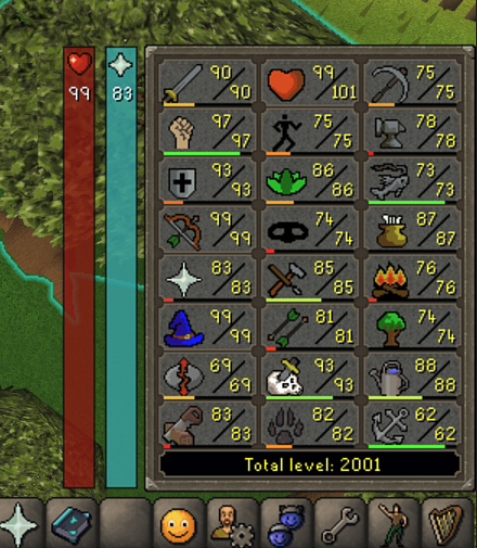 Tickstepper's tweet photo. oh yeah 99 mage got me 2k total earlier. Next will very likely be strength. Then i'd like to start skilling, got a ton of crafting lvls banked if i ever get another zenny https://t.co/CFQ0nTWLGA
