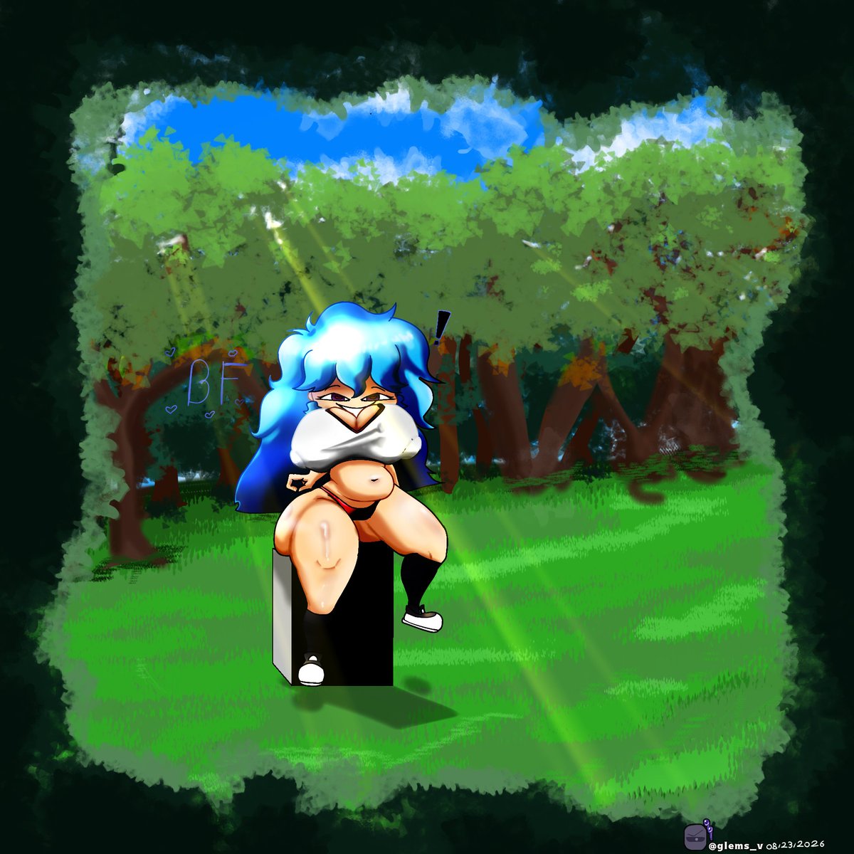 glems_v's tweet photo. Skyblue spotten boyfriend in the bushes 

#skyfnf #skyverse #skyblue #fnfskyblue https://t.co/xayIploMcl