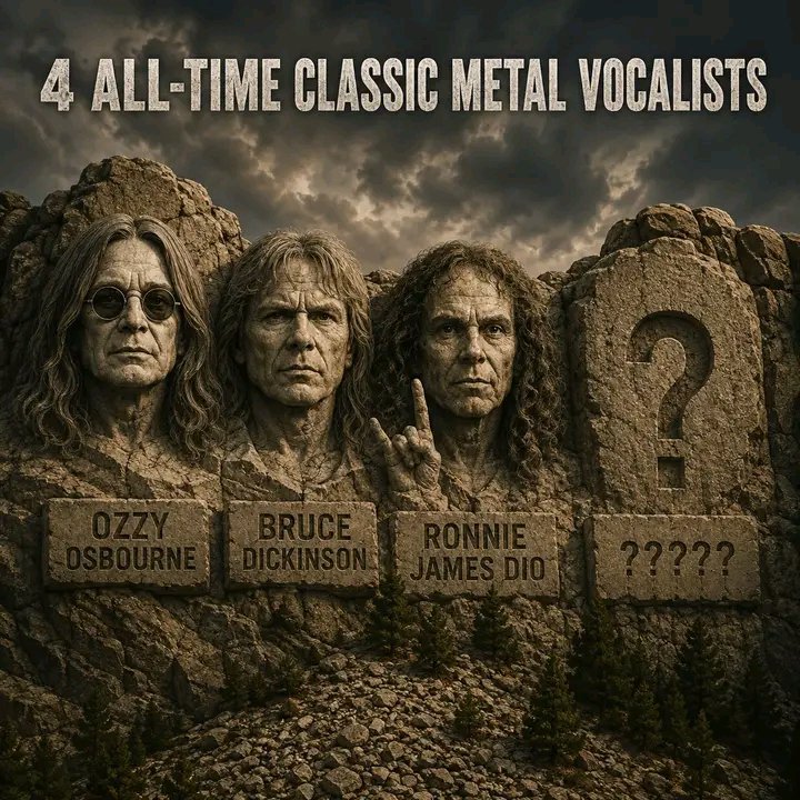MartinScorho's tweet photo. 🔥 The Mount Rushmore of Classic Metal vocals… but there’s ONE spot left.

Ozzy. Bruce. Ronnie.
Who deserves the 4th spot? 🤘

No safe answers. Defend your pick. 👇 https://t.co/zQkwEaabd3