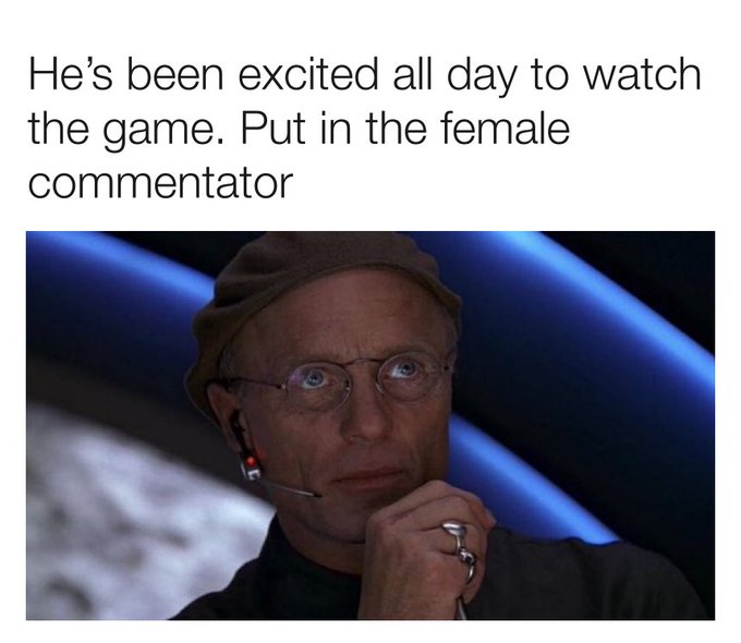 FireAllFComment's tweet photo. @espnW @RamsNFL Get the fuck outta mens spaces https://t.co/P59UJXek6M