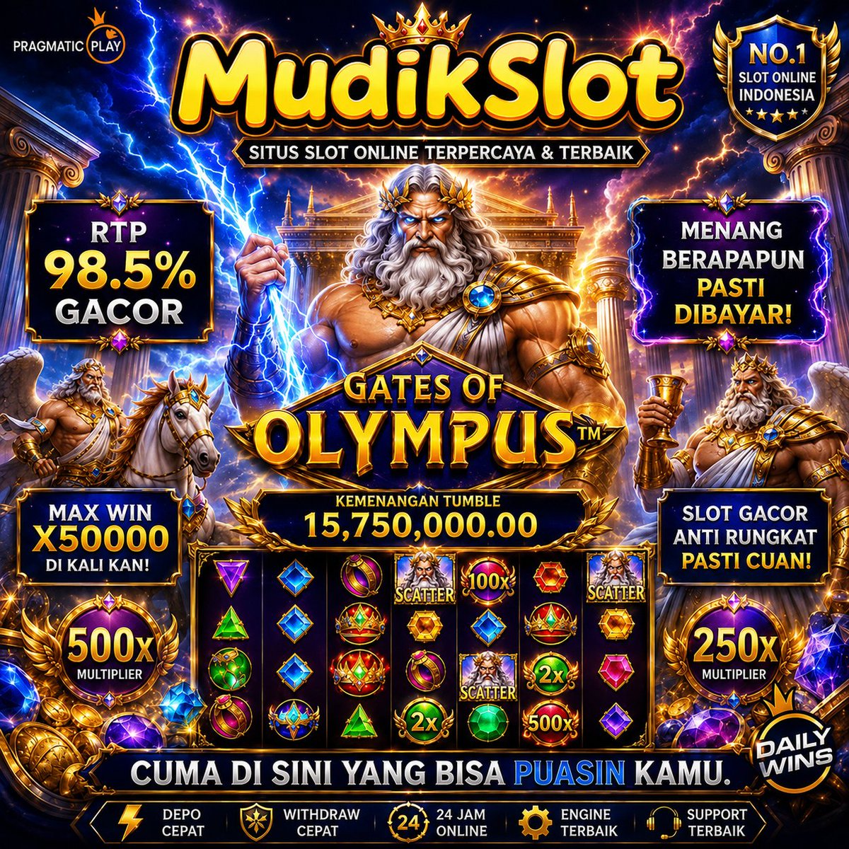 YessyDiana80041's tweet photo. 🎰 SLOT GACOR HARI INI ADA DI MudikSlot 🎰
Keseruan tanpa batas menunggumu hari ini 🚀
🔥 Deposit praktis 25K
⚡ Withdraw cepat &amp; aman
🎮 Game favorit siap dimainkan
👉 Cek Link ➜ Link Gacor : https://t.co/qpoijFystG
#Mudikslot #pragmatic #slotgacorhariini #slotviral #slotviral https://t.co/Jvewdsr90x