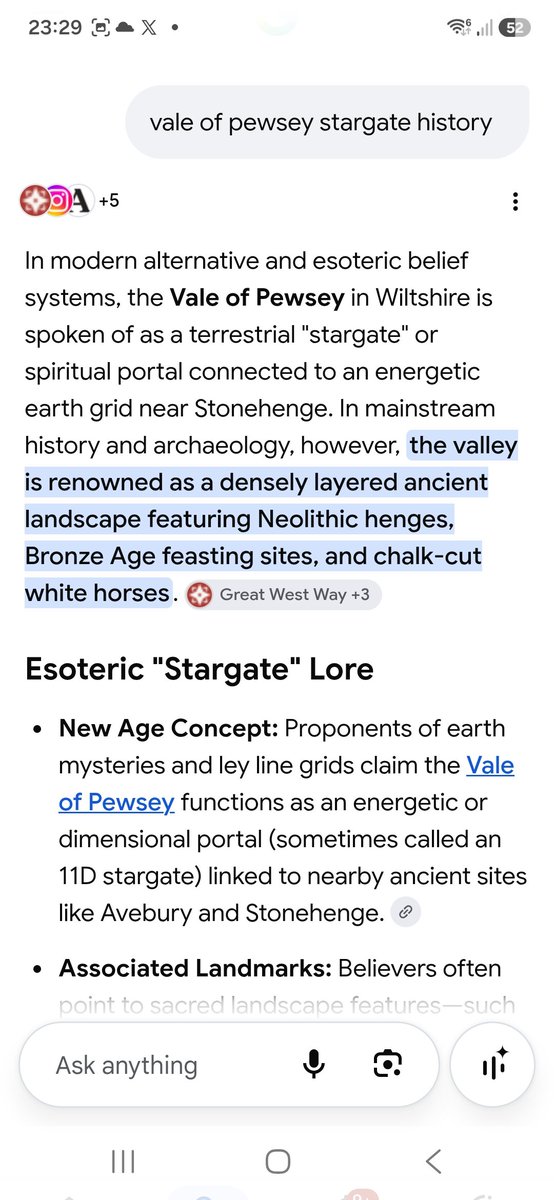 ColzeeThfc's tweet photo. @CanaryNCoal I live close to VALE OF PEWSEY in Wiltshire UK . And there is stories of Stargates connected via Ley Lines , many historical locations around my ways that I have visited.  Definitely a different kinda energy. https://t.co/o2RtFhh9t1