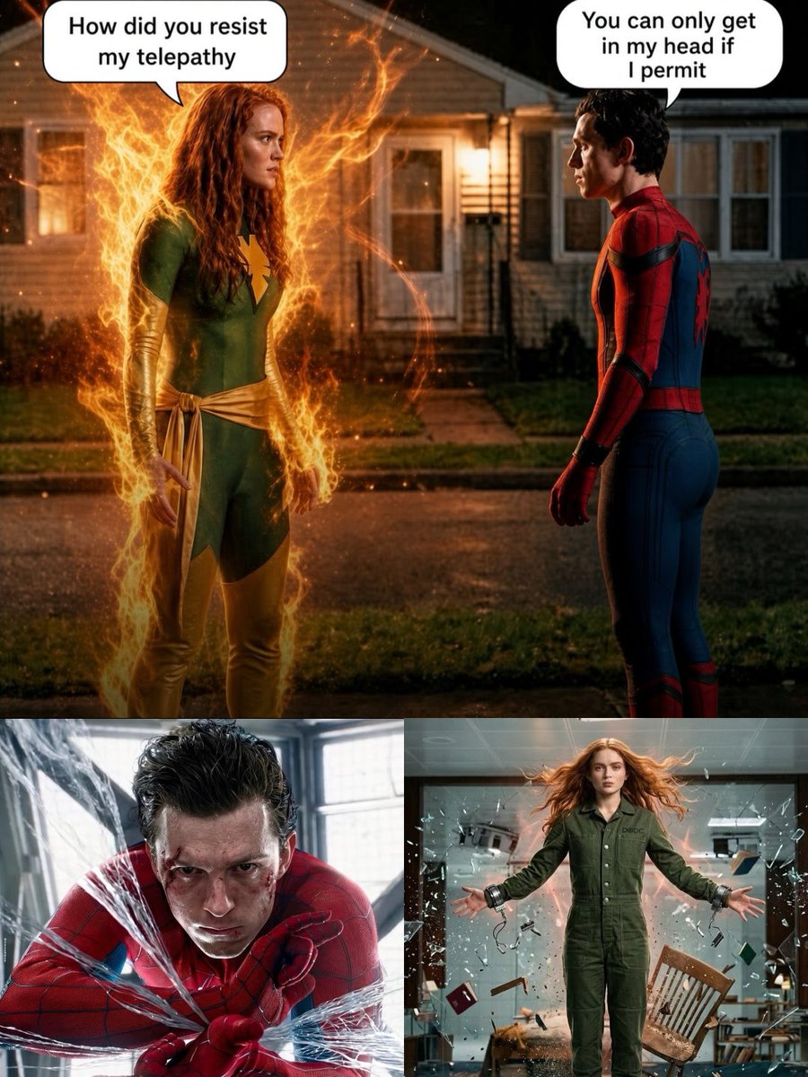 King_Shark02's tweet photo. Spider-Man resisting Jean Grey’s telepathy makes absolutely no sense. Since when did Peter have mental resistance strong enough to stop one of the most powerful telepaths? https://t.co/BWqbThzT4K