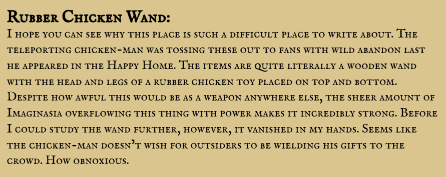 Tarmancer's tweet photo. #periastronstarsrpg Excerpt #277 from The Tarmancer's Notes: "Rubber Chicken Wand" https://t.co/LbXUiKzBWF