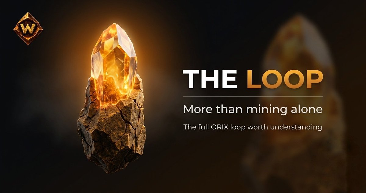 sadeeq_abbakarr's tweet photo. #ORE and #SLVR are useful comparisons because they make the difference easier to see.
Mining-focused systems mainly ask you to contribute resources and earn an asset.
CaveWatch adds another question:
βWhat can that asset do after you mine it?β
ORIX can move through refining, crafting, Lucky Vein, Vault commitments, sacrifice mechanics and ecosystem rewards.
That's the part I'd watch.
Not just how much $ORIX can be mined.
But whether the entire loop keeps people using what they mine.
That is the Cave worth understanding.
