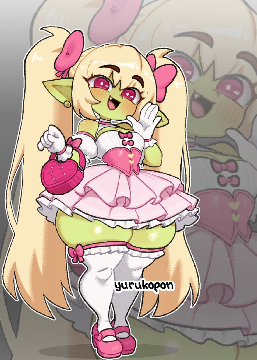 Yurukopon's tweet photo. pink goblin adopt https://t.co/dNo0XiNtQv