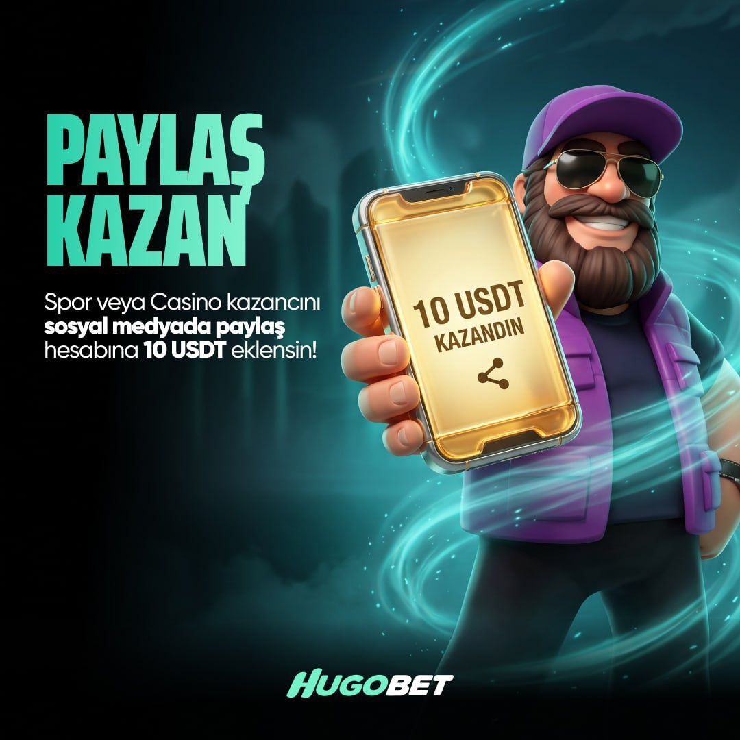 Hugobetsocial's tweet photo. 💚 PAYLAŞ, KAZAN! 10 USDT SENİN OLSUN!

• Yapman gereken çok basit
• HUGOBET’te spor veya casino kazancını ve çekimini paylaş
• Çekimini sosyal medya hesabında yayınla Paylaşımını bize ilet

🤑 10 USDT ödülün hesabına eklensin !

HUGOBET GÜNCEL GİRİŞ (https://t.co/Y5prrVUZZ5) https://t.co/PhCzoMiFqA