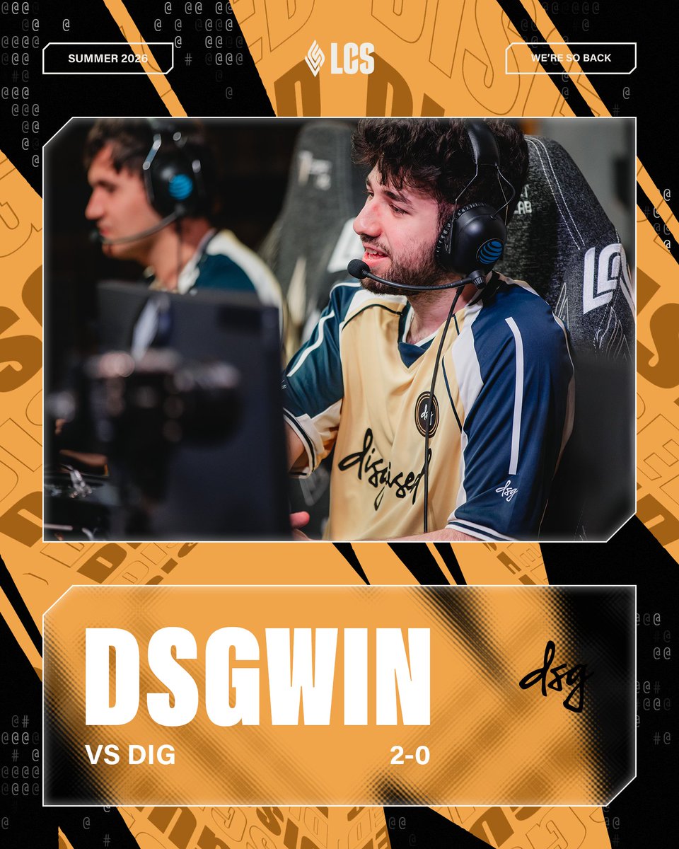 LCSOfficial's tweet photo. Playoff hopes are ALIVE for the boys over at Disguised 😮‍💨

#DSGWIN / #LCS https://t.co/MmnnD8fz06