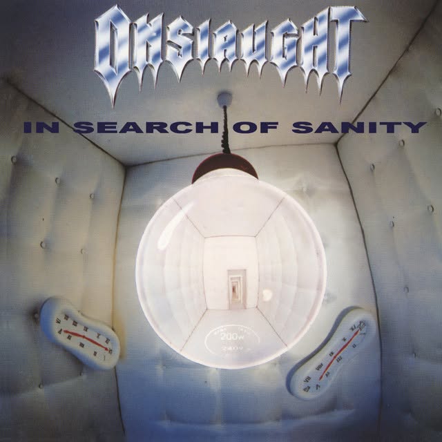 themetalvoice's tweet photo. Onslaught 'In Search of Sanity' Released  August 22, 1989

Vocals?
Best tracks?
Riffs?
Grimmett ?

Today on @themetalvoice 

Note
Third album, This album was originally recorded with Sy Keeler, but London Records were not impressed with the final product from a commercial point of view and enforced a re-mix and a complete re-recording of the vocals by Grim Reaper frontman Steve Grimmett, being the only album featuring him