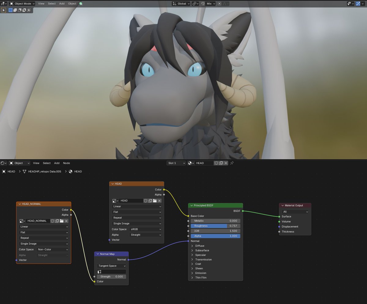 stahlstagg's tweet photo. Toothless and normal map magic!! Getting very close to the point where I have finally have things in place for a client review!  #b3d #wip https://t.co/6yTSPVyEve