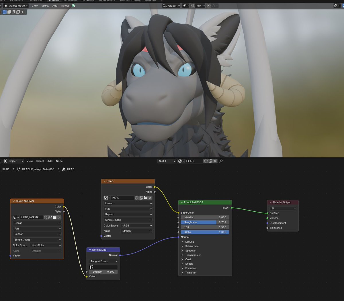 stahlstagg's tweet photo. Toothless and normal map magic!! Getting very close to the point where I have finally have things in place for a client review!  #b3d #wip https://t.co/6yTSPVyEve