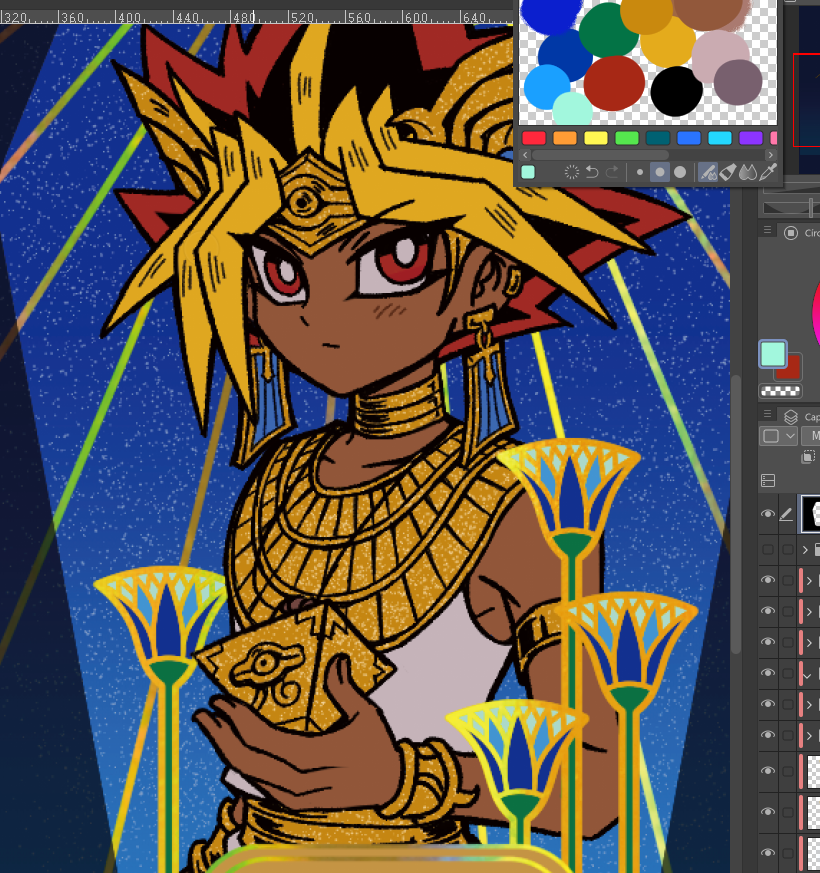 PCHAN006's tweet photo. Tenia rato queriendo intentar hacer algo con colores mas calidos. Le robe la paleta de colores a los antiguos egipcios ☝🤓 https://t.co/a1fi4vfYCB