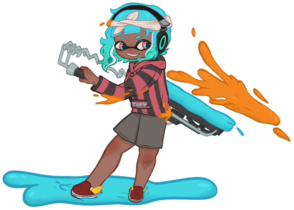 FruityRockX's tweet photo. My eighth attack from artfight this year! I had wanted to do a splatoon character, and ironically a revenge I needed to do had an oc for the series!
#art #oc #artfight #splatoon https://t.co/H20RezEe9H
