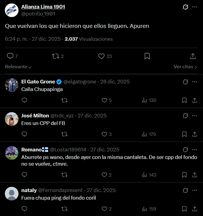 mathias_1924's tweet photo. @sportshunter12 @potrillo_1901 @Universitario Le pides mucho a ese mononeuronal, él no respeta nada, si no tiene cómo responderte se mete con tu mamá sin importar si está muerta o no, o con algún familiar, no tiene valores, y eso ya no va con su camiseta porque ni los mismos aliancistas lo soportan, eso viene de casa https://t.co/QH44k5R1Jm