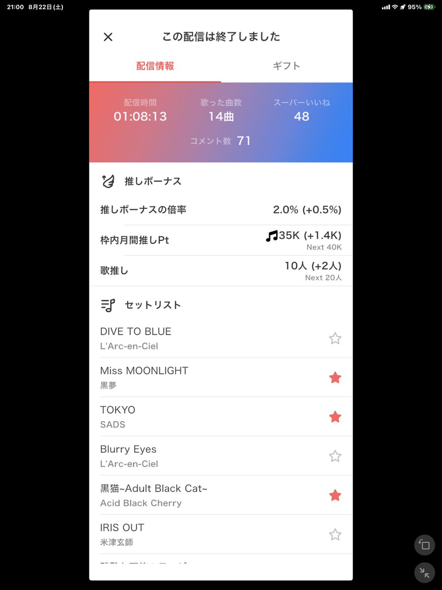 Alex19650102's tweet photo. 昨��の夜配信でした
いっぱい来てくれてありがとう😭
ソーナンス！(>𒉼<\) https://t.co/5BPxOCHaQm