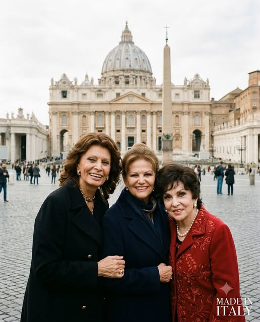 all_eddy's tweet photo. Sophia Loren, Claudia Cardinale and Gina Lollobrigida at St. Peter's Basilica - Vatican https://t.co/923aTvgqEd