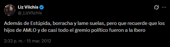 Ar1zZ17's tweet photo. Díganme "ojete" si quieren, pero no saben cómo disfruto la chinga que le están parando a Liz Vilchis(mosa) por la serie de tuits miserables que ha escrito. Nadie que piense así merece un gramo de empatía, sino por el contrario, merecen ser exhibidos y señalados. 
Esto es Morena👇🏼👇🏼
