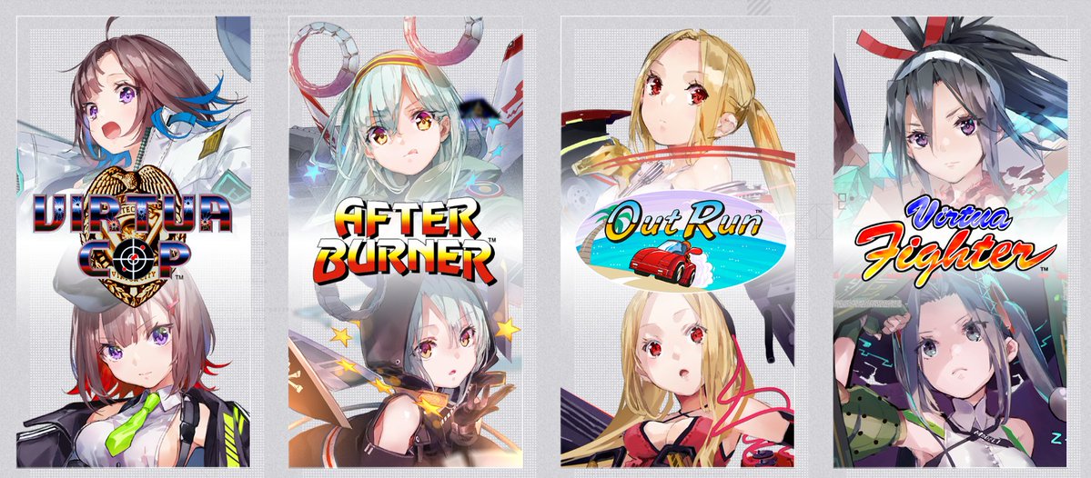 RainScarper's tweet photo. The Sega Cast Resistance is similar to the Sega Arcade Girls, a Sega Hard Girls subdivision focused on Sega’s arcade history. The difference is that Arcade Girls represent the hardware, while Cast Resistance focuses on the games. https://t.co/E4qNhkrvRN