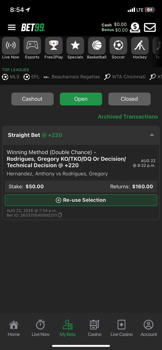 JackGBets's tweet photo. Well had 5 parlays bust on the last leg. Sprinkled $50 on KO/TKO or Dec @gregory_mma! 

Big fan, what a performance! https://t.co/pYaIfelISP