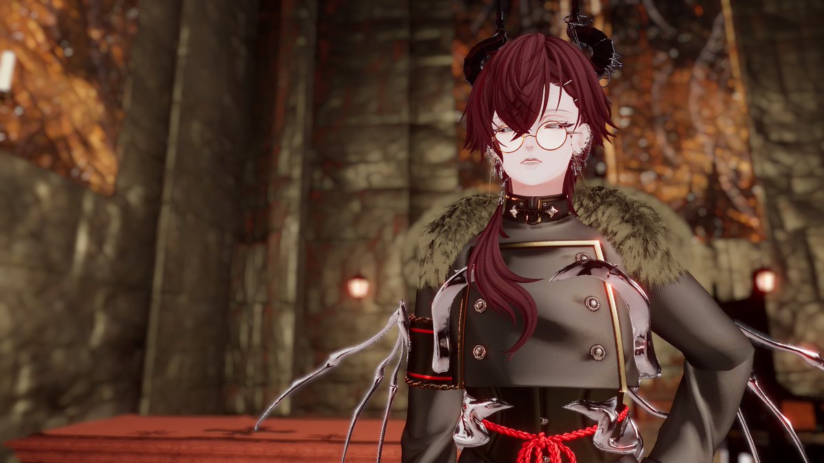 solosy141's tweet photo. #VRChat 
おはよ～！昨日はバーの店員として接客したり、グループの集まりに行ったり、そしてその後はテーマを合わせてフレンドと併せて改変をしたりして中々に濃い一日を過ごした～w
併せに関しては俺の衣装を見て作るか！ってなったらしく、それ聞いてウッキウキで作りましたわん☆ https://t.co/TA4d6i5we6