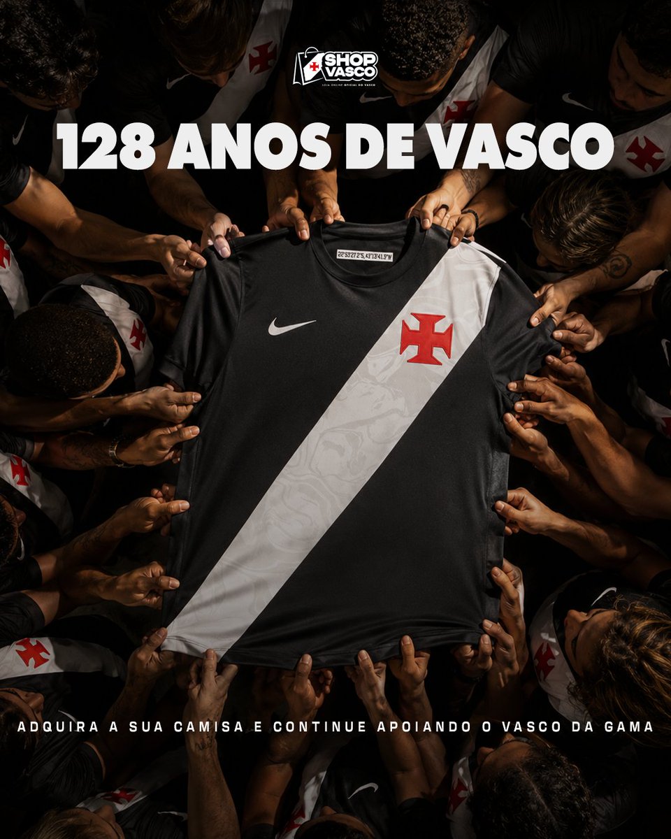 VascodaGama's tweet photo. Celebrando uma história que atravessa gerações e vestindo as cores de um clube que nunca passa despercebido.

Na Shop Vasco, tem camisa pra todo vascaíno que carrega o Gigante no peito. Porque ser Vasco não é só torcer. É vestir, viver e representar essa história todos os dias.

🛒 Acesse a Shop Vasco e garanta a sua!
https://t.co/FeHGPCVRCj

#VascoDaGama