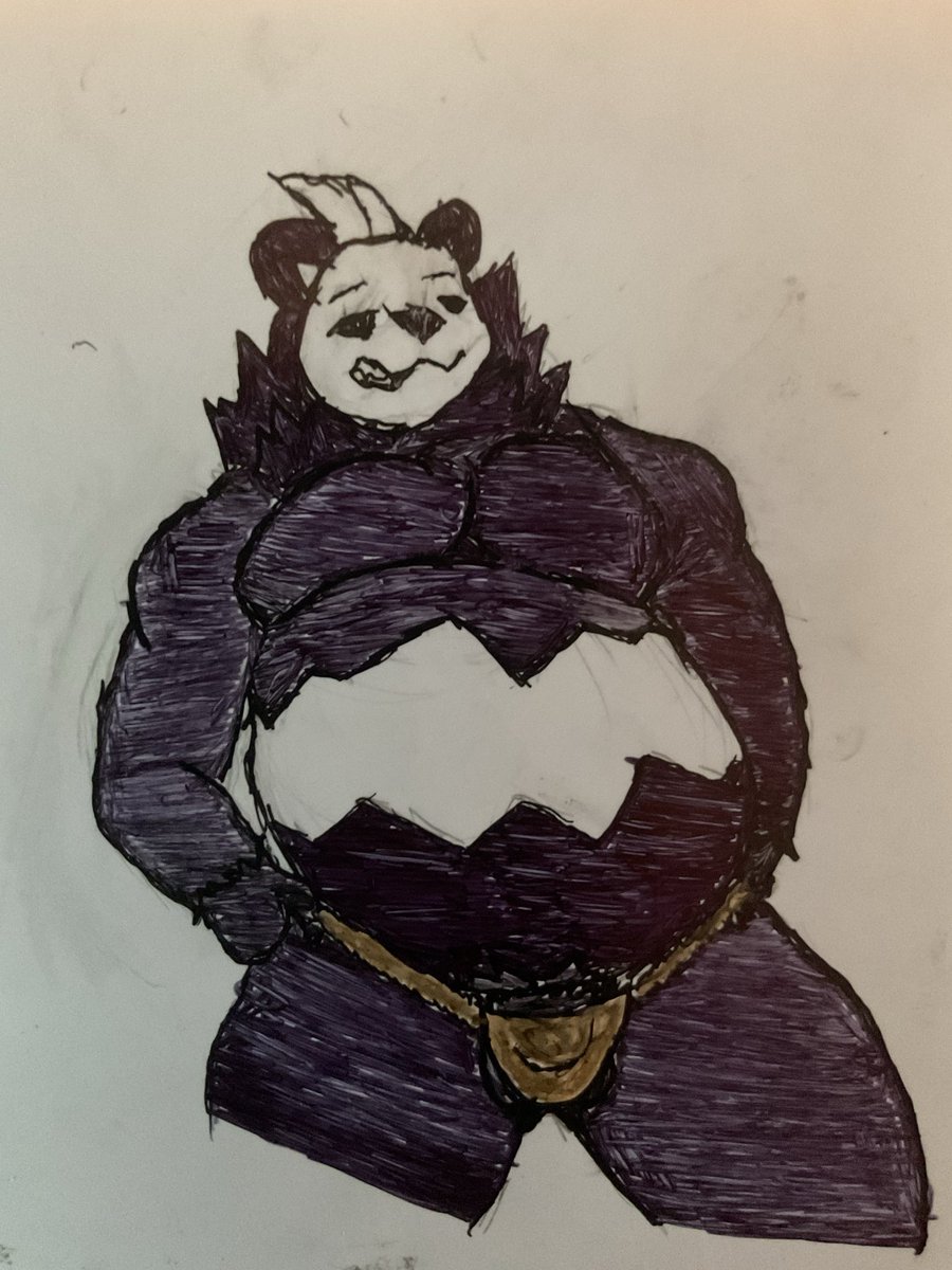 DannyDaDeer's tweet photo. Did another one with Pangoro.  Dunno why my black marker is so inconsistent tho https://t.co/2QBIpd3NOT