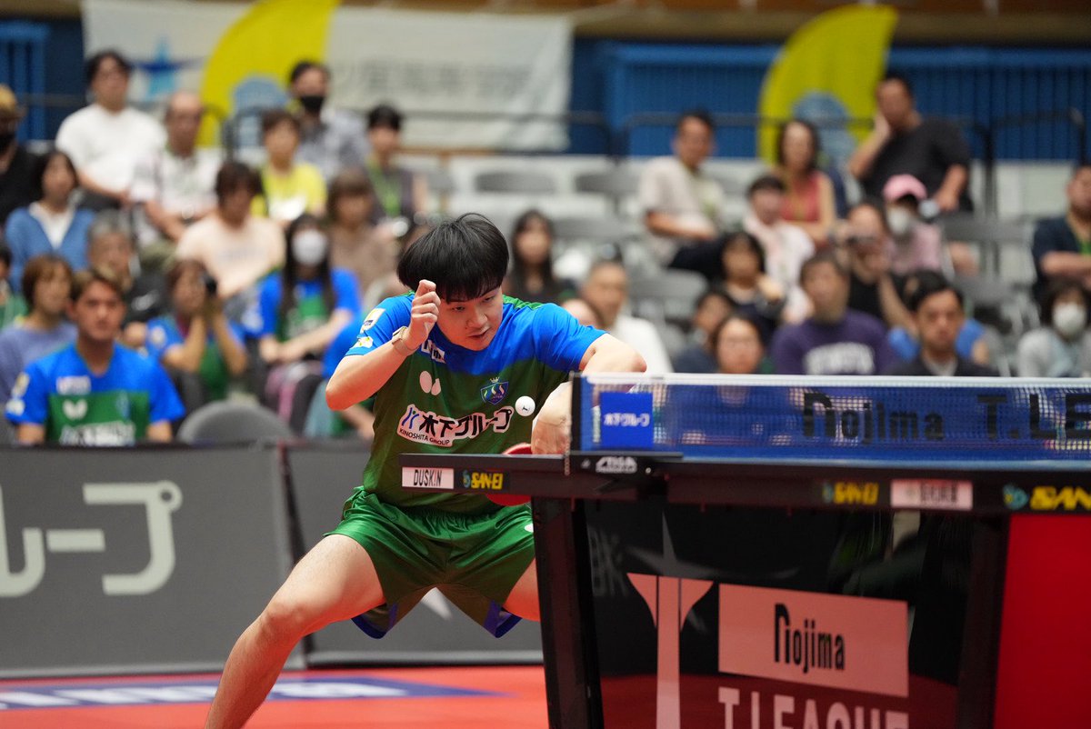 TLEAGUE_PR's tweet photo. ノジマTリーグ 2026-2027
#MatchPhoto
2026.8.22
#丹羽孝希 選手 背番号28
#吉山僚一 選手 背番号77
#林昀儒 選手 背番号17
#吉村和弘 選手 背番号 99
#木下マイスター東京
@Meister_Tokyo
in #茅ヶ崎総合体育館
ユニフォームは #butterfly
試合球は #Nittaku
卓球台は #SANEI
ネット・サポートは #STIGA
カメラは📸
Supported by Sony Marketing Inc.
@AlphabySony_JP