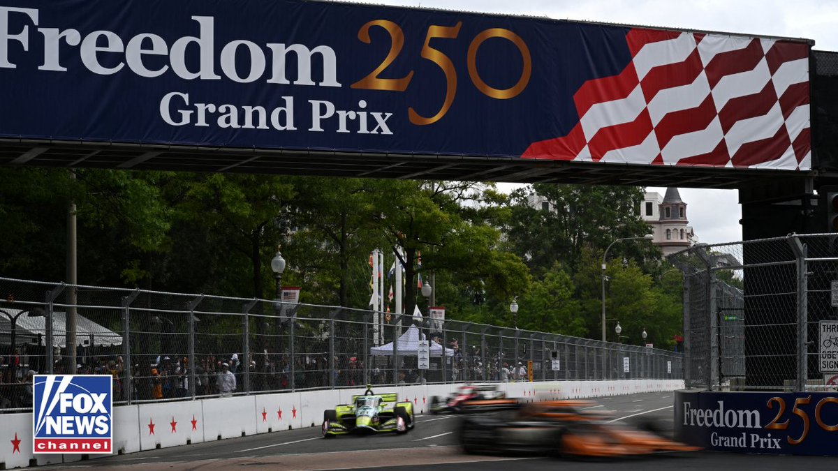 FoxNews's tweet photo. The Freedom 250 Grand Prix is roaring through the heart of Washington, D.C., with Alex Palou starting up front with another championship within reach.

The four-time IndyCar champion takes pole as race cars tear through some of Washington's most recognizable landmarks.

But Saturday is only the warm-up. Tomorrow, the Freedom 250 Grand Prix makes history with the first IndyCar race in the nation's capital, sending drivers through 147 laps and 250 miles in the shadow of the U.S. Capitol.

Palou enters Sunday's main event with a 133-point championship lead — and could leave Washington with his fifth career title locked up with three races still remaining.