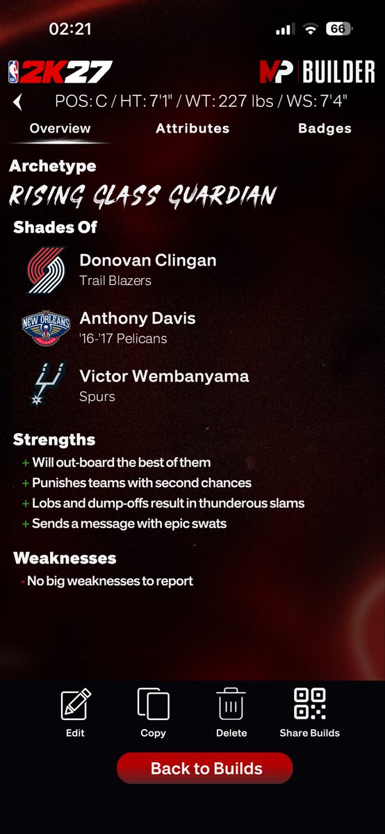 MKap58_'s tweet photo. My mate will be a demon this year. This the build I made for him. 
Only weakness is strength but therefore he is fast af. Cap Breakers are a cheat code on this, every category can get a good amount of boost. Check it out. 
Whats yall opinion on strength? https://t.co/zfYAEBKjWU
