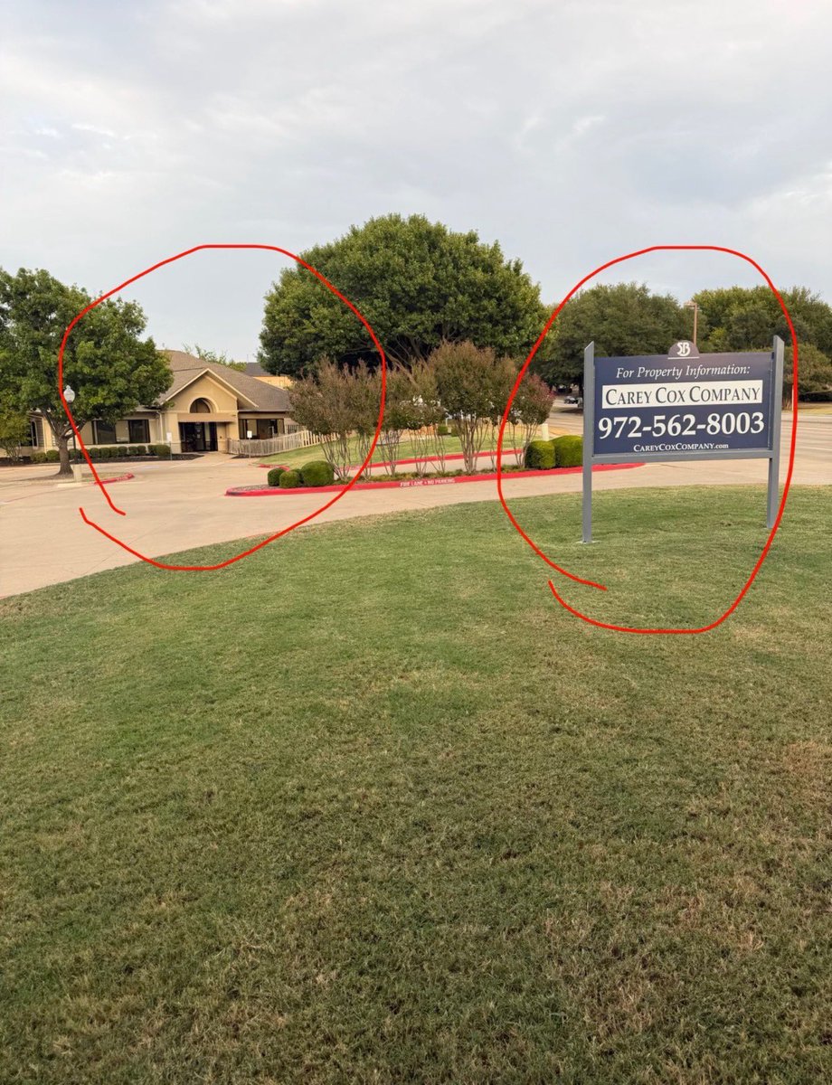 kaylee_ashlynn's tweet photo. The Muslim-only private school, the Excellence Center in McKinney, is reportedly being relocated off US-75.

Notice the property sign? Turns out McKinney Mayor Bill Cox is the broker for the property.

So yeah… make of that what you will. https://t.co/ljiE2woRYN