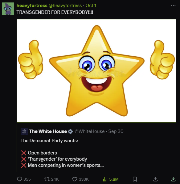 heavyfortress's tweet photo. just remembered that ive ratioed the white house
i somehow forgot about that https://t.co/oDoMtoDoyy