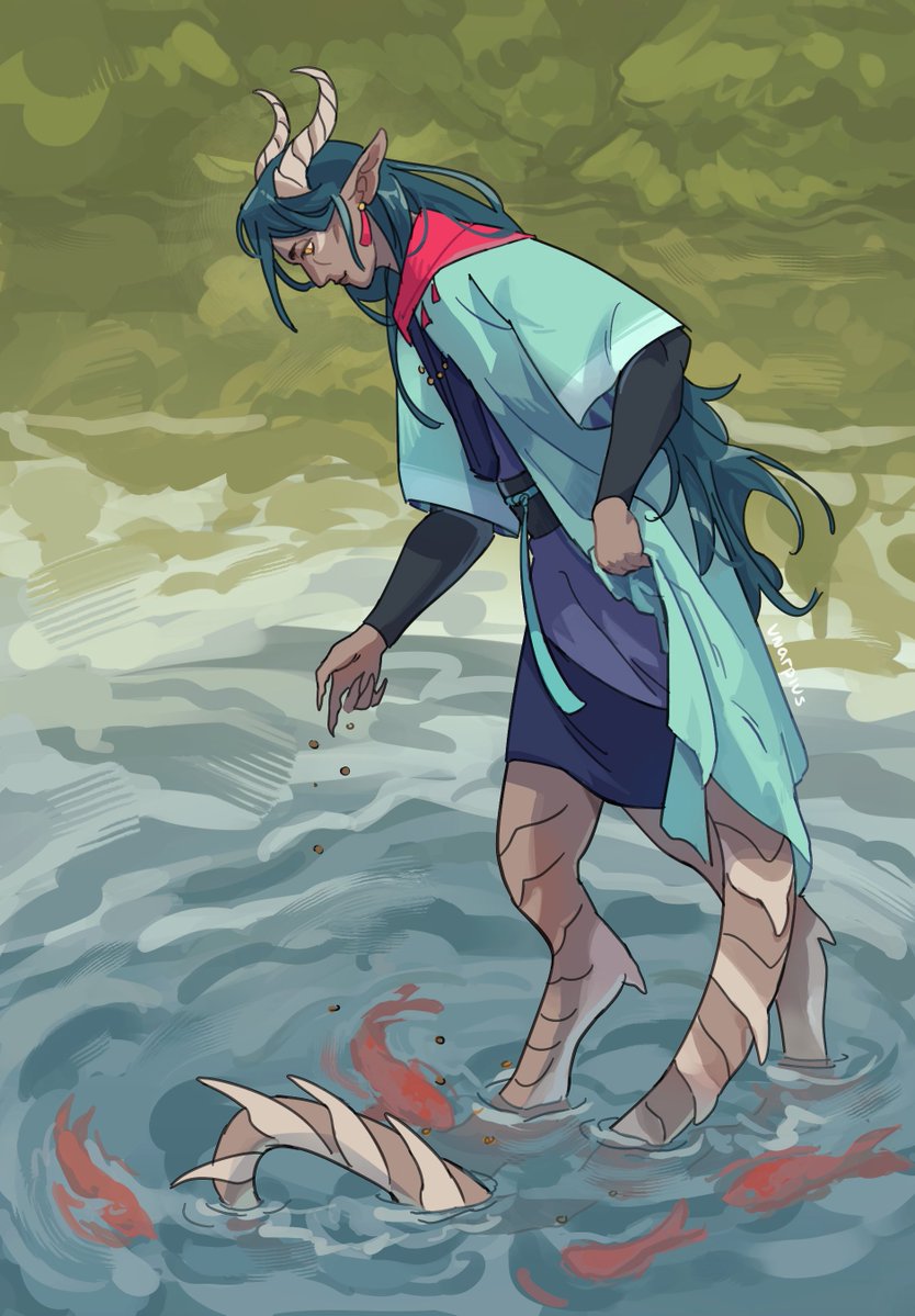 vnarpius's tweet photo. feeding the fishies #fieldsofmistria #caldarus https://t.co/CUg8sj2Ksg