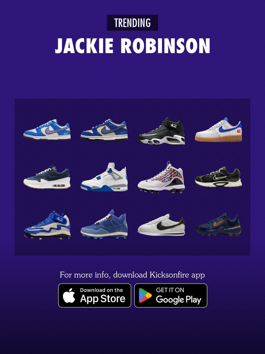 kicksonfire's tweet photo. Air Jordan 4 Jackie Robinson release April 15, 2027 for $230.
Set a free drop alert →
https://t.co/ahGHjEshN3 https://t.co/ARfyaqwX4b