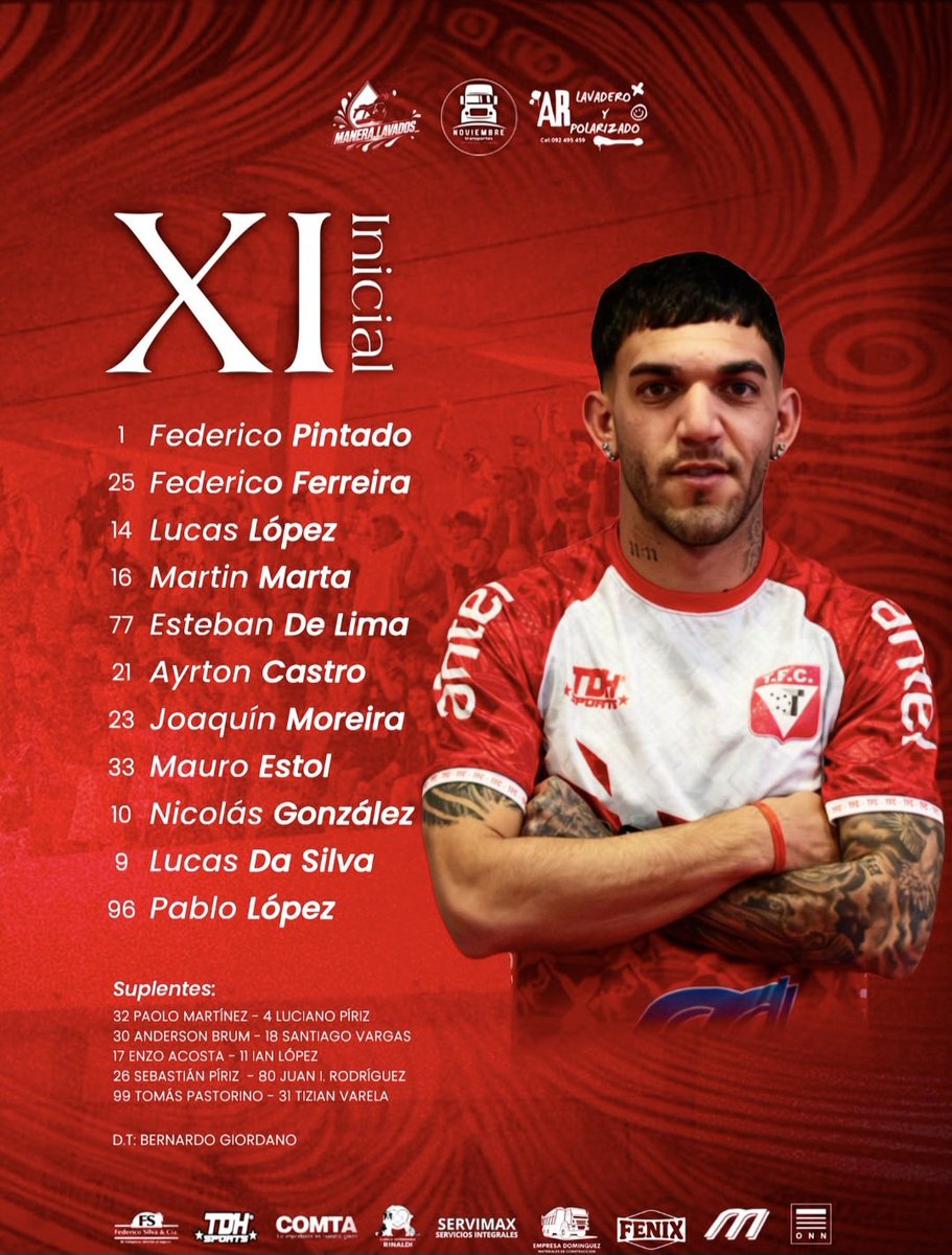 BachsMartin's tweet photo. ⚪️🟣TRAMO FINAL #ST: FÉNIX AUMENTA, VENCE 2-0 A TACUAREMBÓ EN LA TIERRA DE #GARDEL

TACUAREMBÓ 0-2
FÉNIX
@tacuarembofc1 
@cafenix_ 
Estadio Raúl Saturnino Goyenola  (Tacuarembó). 

#Jueces: Augusto Olmos, Juan Alvarez y Amador de Prado. Cuarto juez: Jonathan De León.

#Goles:
29' Fabricio Fernández (F, de tiro libre) 0-1
74' Matías Cabrera (F) 0-2

#Expulsados: 57' Esteban De Lima (T) -doble amarilla-, 80' Gonzalo Andrada (F) -roja directa-.

🔴⚪️ #TACUAREMBÓ
Federico Pintado, Ayrton Castro (75' Enzo Acosta), Martín Marta, Lucas López (45' Juan Ignacio Rodríguez), Federico Ferreira, Esteban De Lima, Mauro Estol (75' Sebastián Piriz), Joaquín Moreira (80' Santiago Vargas), Nicolás González, Luçao, Pablo López (80' Anderson Brum).
#DT: Bernardo Giordano.

🟣⚪️ #FÉNIX:
Nahuel Suárez, Alan Acevedo (60' Esteban González), Angel Rodríguez (65' Matías Cabrera), Lautaro Centurión, Gonzalo Andrada, Lucas Goberville (45' Diego Rosa), Fabricio Fernández (60' Diago Fernández), Enzo Suárez (45' Guillermo Pereira), Sebastián De Marco, Nahuel De Armas, Gastón Colman.
#DT: Carlos Canobbio.

#SegundaDivisión
#Fecha15
#FaseRegular